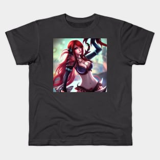 Red hair Katarina artwork Kids T-Shirt